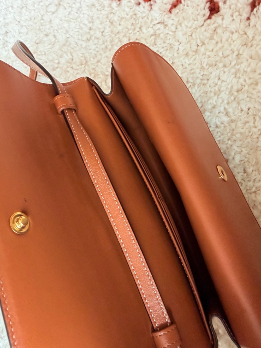 Celine Brown & Tan Triomphe wallet on Strap Bag - Picture 9 of 15